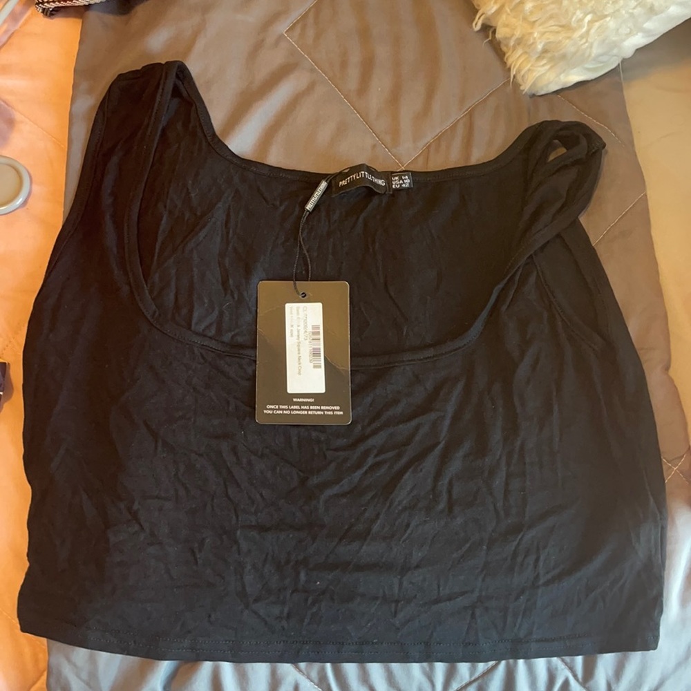 Pretty Little Thing basic Jersey crop top